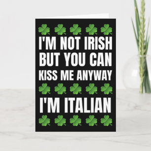 Carte Je ne suis pas irlandais, embrassez-moi quand même