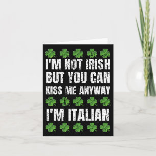 Carte Je ne suis pas Irlandais Embrassez-moi quand même