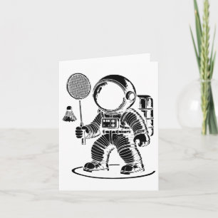 Carte Je ne suis pas petit je suis un joueur de badminto