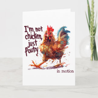 Carte Je ne suis pas poulet juste de la volaille drôle d