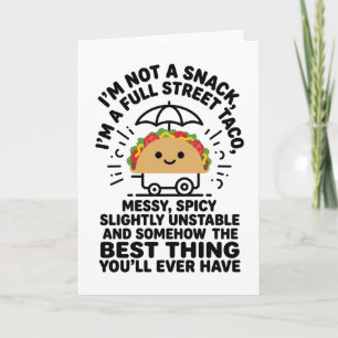 Carte Je ne suis pas un snack, je suis un vrai taco de r