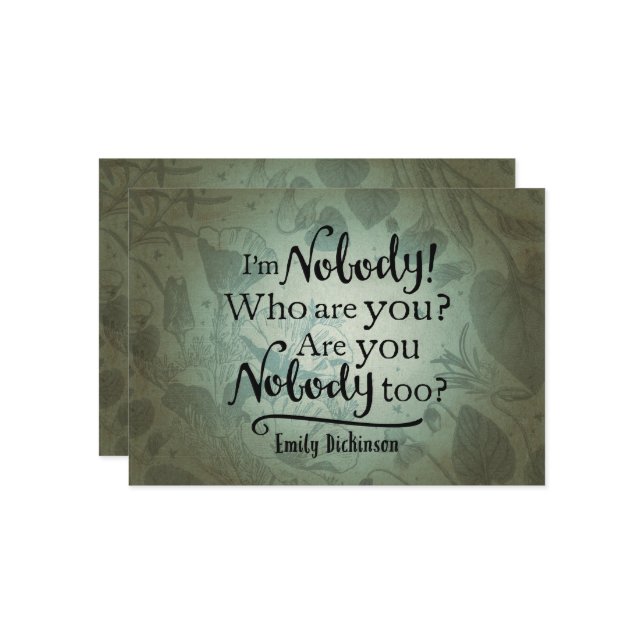 Carte Je ne suis personne citée (Devant/Arrière en situation)