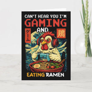 Carte Je ne t'entends pas, je joue et je mange du ramen