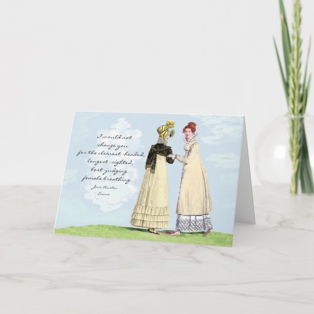 Carte Je Ne Vous Changerais Pas - Jane Austen Note Card (Devant)