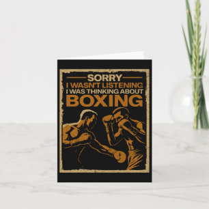 Carte Je n'écoutais pas que je pensais à Boxing Box