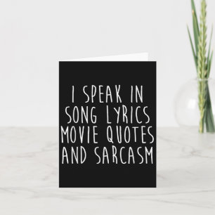 Carte Je Parle En Chanson Paroles Citations De Film Et S