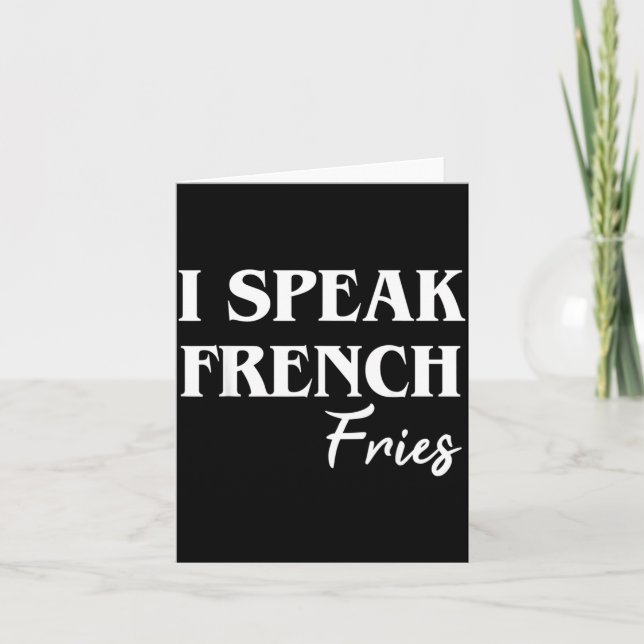 Carte Je parle frites françaises (Devant)