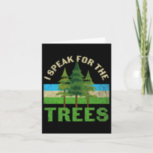 Carte Je parle pour le T-shirt des arbres Environnement 
