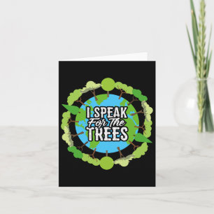 Carte Je Parle Pour Les Arbres Chemise Cadeau De l'envir