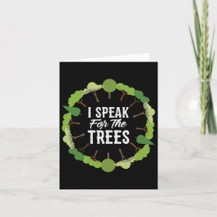 Carte Je parle pour les arbres Jour de la Terre Environn