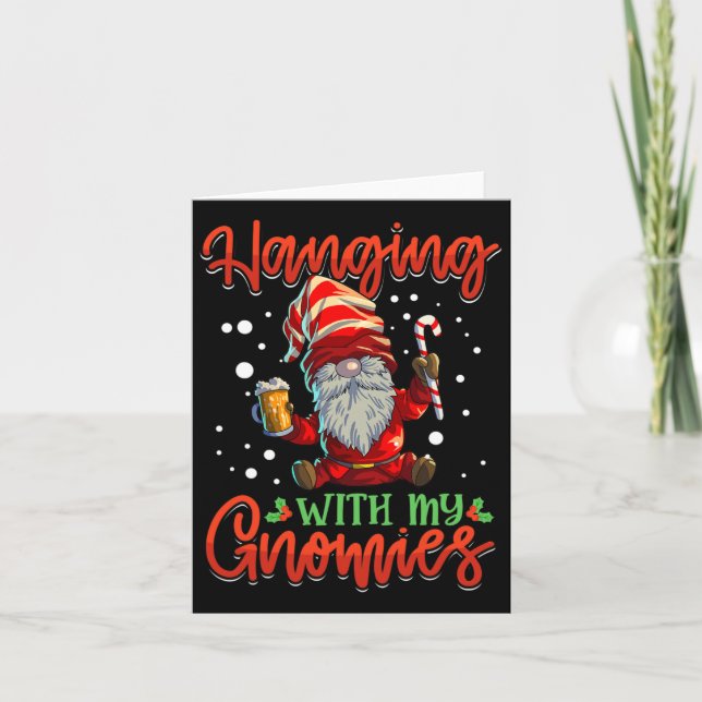 Carte Je Passe Avec Mes Gnomies Femmes Trois Gno De Noël (Devant)
