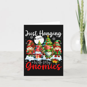 Carte Je Passe Juste Avec Mes Gnomies Noël Trois Chiens 