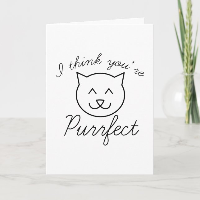 Carte Je pense que vous êtes Purrparfait (Devant)