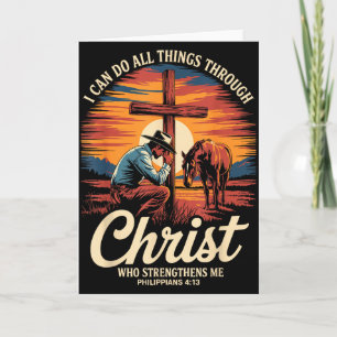 Carte Je peux faire toutes choses par Christ Cowboy chré