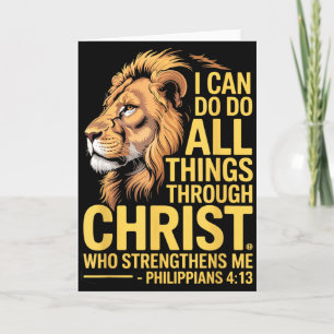 Carte Je peux faire toutes choses par Christ, Croix Lino