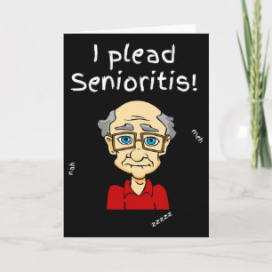 Carte Je plaide Senioristis. Vieil homme senior femme vi