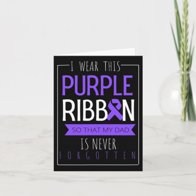 Carte Je Porte Ce Ruban Violet Pour L'Adjération De Surd (Devant)
