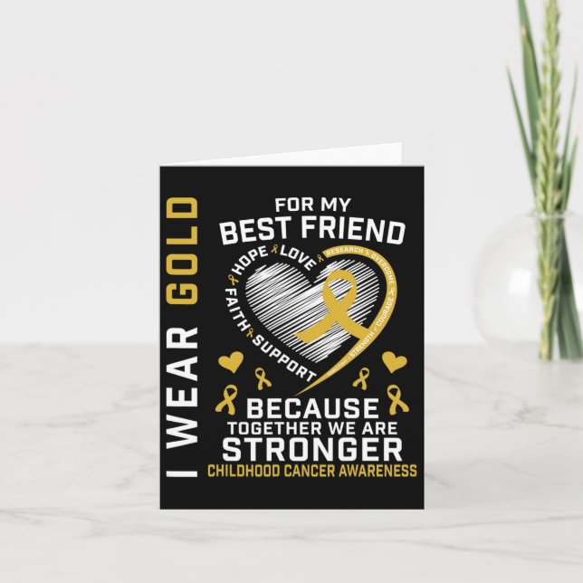 Carte Je Porte De L'Or Pour Mon Meilleur Ami Cancer De L (Devant)