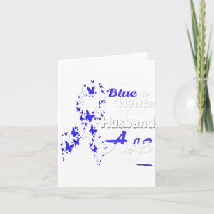 Carte Je porte du bleu blanc pour mon mari - sensibilisa