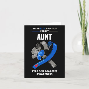 Carte Je Porte Du Bleu Et Du Gris Pour Ma Tante Diabète