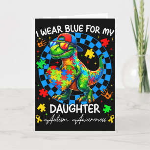 Carte Je porte du bleu pour la fierté de ma fille Sensib