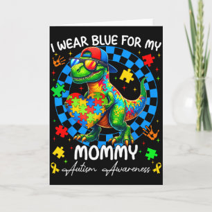 Carte Je porte du bleu pour la fierté de ma maman Sensib
