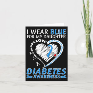 Carte Je Porte Du Bleu Pour Ma Fille Diabète Sensibilisa