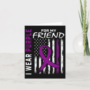 Carte Je Porte Du Purple Pour Mon Ami Cancer Pancréatiqu