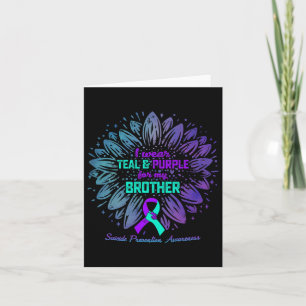 Carte Je Porte Du Purple Turquoise Pour La Prévention Du