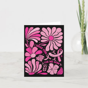 Carte Je porte du rose pour ma mère Cancer du sein Boho