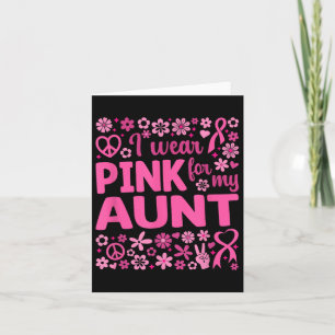 Carte Je porte du rose pour ma tante Sensibilisation au