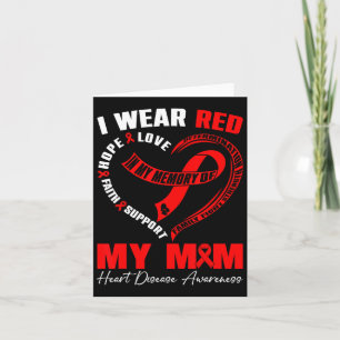 Carte Je porte du rouge en mémoire de ma mère Maladie ca