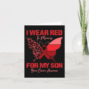 Carte Je Porte Du Rouge En Mémoire De Mon Fils Pour La S