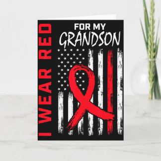 Carte Je Porte Du Rouge Pour La Journée De Sensibilisati