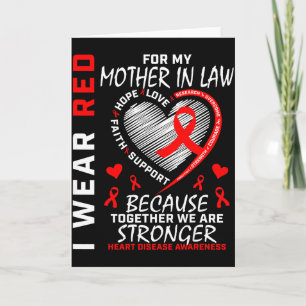 Carte Je Porte Du Rouge Pour La Maladie Cardiaque De Ma 