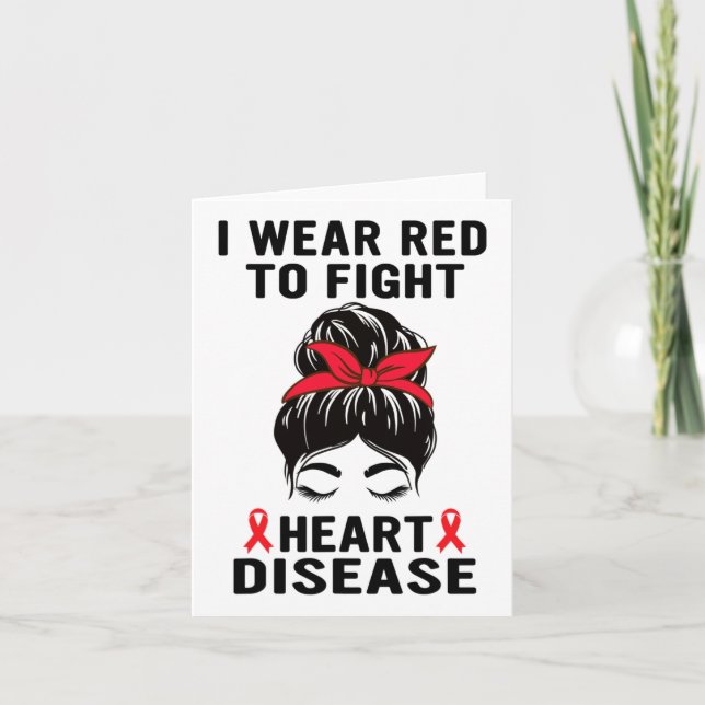 Carte Je Porte Du Rouge Pour Lutter Contre Les Maladies  (Devant)