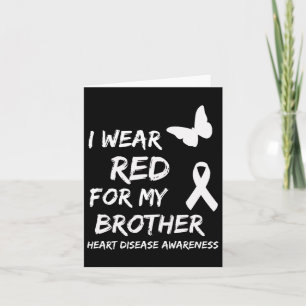 Carte Je Porte Du Rouge Pour Mon Frère Ribbon Maladie Ca