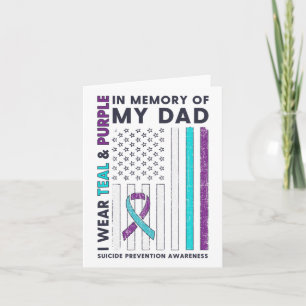 Carte Je porte du sarcelle et du violet en mémoire du su
