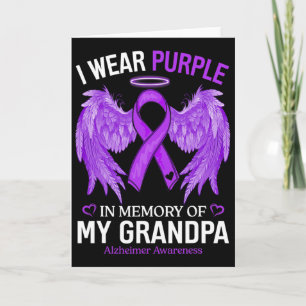 Carte Je porte du violet en mémoire de grand-père Heimer