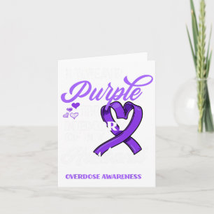 Carte Je porte du violet en mémoire de la mort par surdo