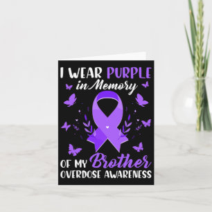 Carte Je porte du violet en mémoire de la surdose de mon