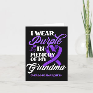 Carte Je porte du violet en mémoire de ma grand-mère Ove