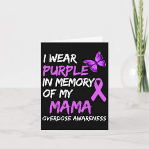 Carte Je porte du violet en mémoire de ma maman Sensibil