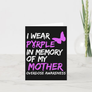 Carte Je porte du violet en mémoire de ma mère Journée d