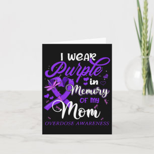 Carte Je porte du violet en mémoire de ma mère, sensibil