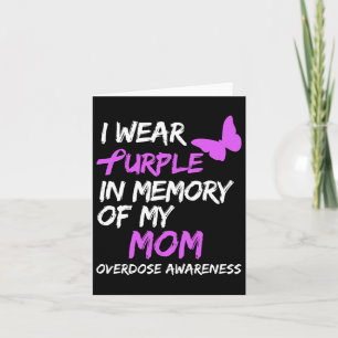 Carte Je porte du violet en mémoire de ma mère Sensibili