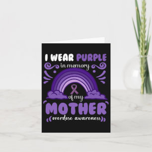 Carte Je porte du violet en mémoire de ma sœur