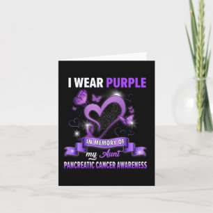 Carte Je porte du violet en mémoire de ma tante atteinte