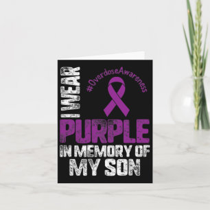 Carte Je porte du violet en mémoire de mon fils Mois de 