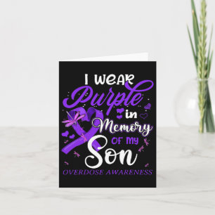Carte Je porte du violet en mémoire de mon fils pour la 